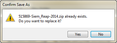 Internet Explorer (IE) - Confirm Save As